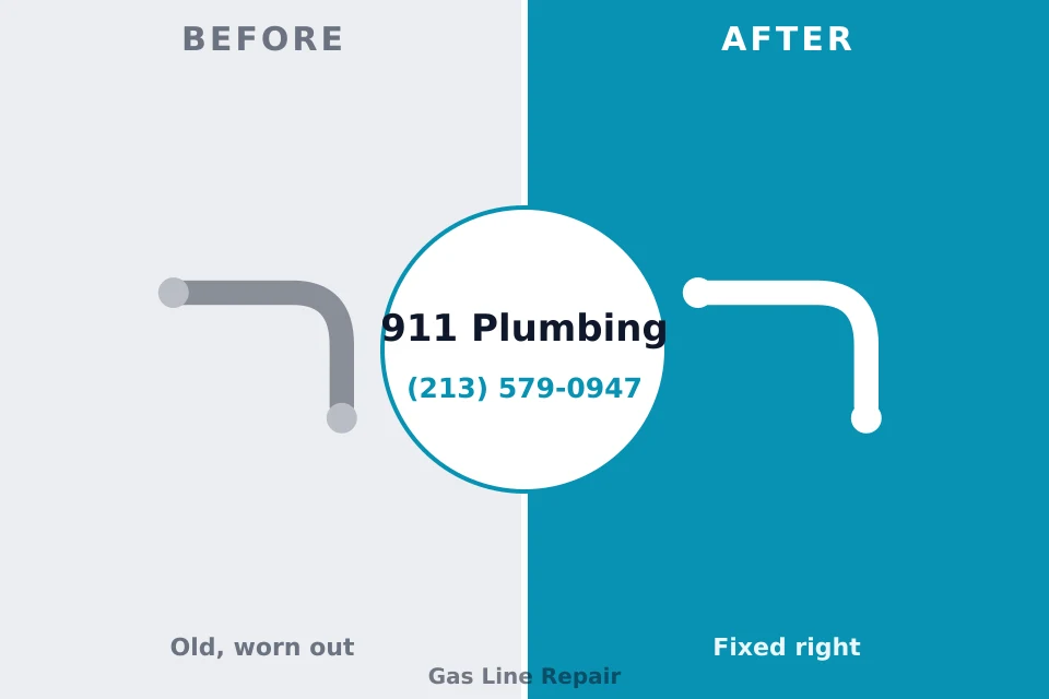Before and after: plumbing repair Elwood, UT